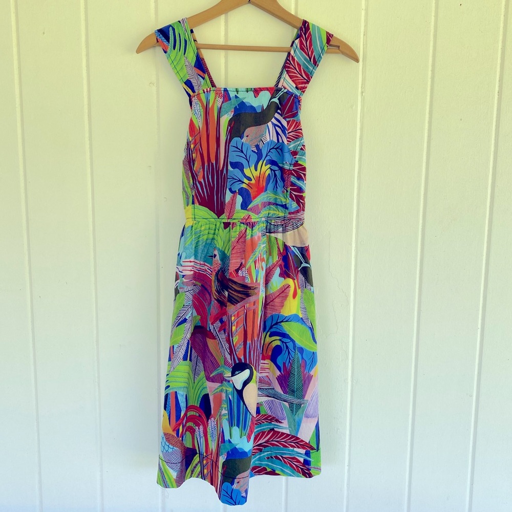✨ Anthropologie tropical print cotton dress